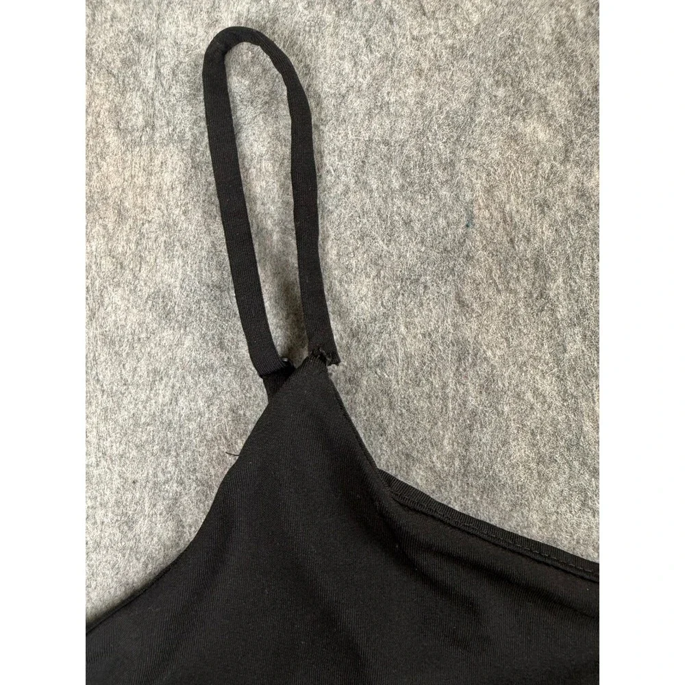 Fashion Nova Womens Black Spaghetti Strap Maxi Dress Side Slit Size Large - Picture 4 of 9